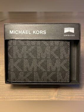 Michael Kors Jet Set Slim Billfold Wallet Black